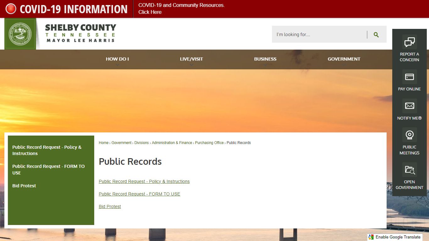 Public Records | Shelby County, TN - Official Website